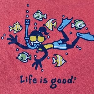 Life Is Good Women's Coral Diver Tee